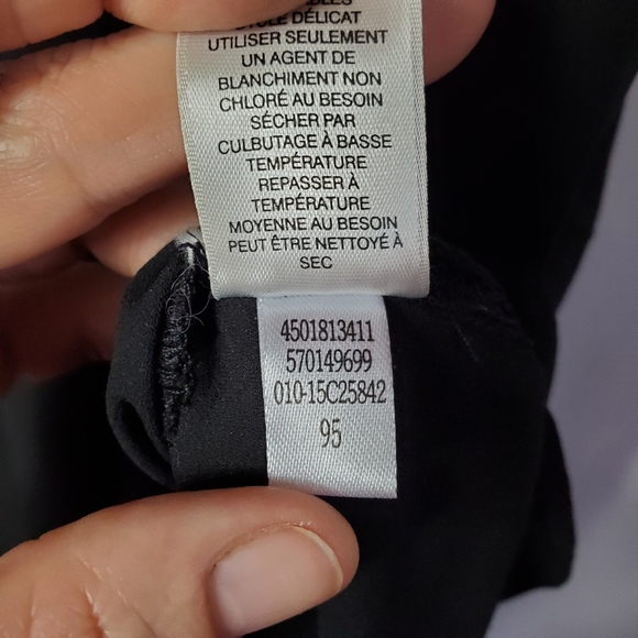 Chico's Black Tank Zippered Back Tulip Hem - Picture 5 of 8